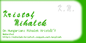 kristof mihalek business card